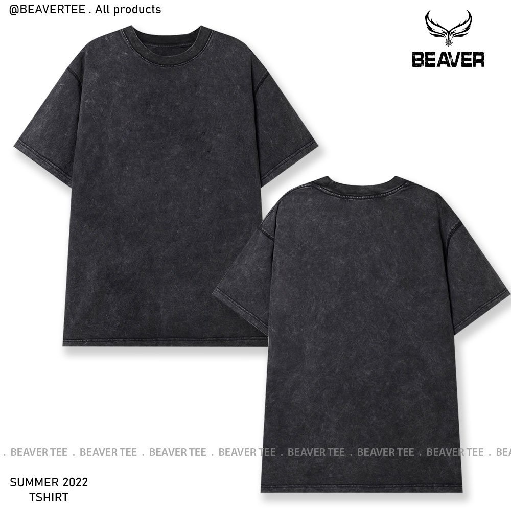Áo Thun Unisex  BEAVER TRƠN  chất liệu 100% Thun Cotton vải 230gsm