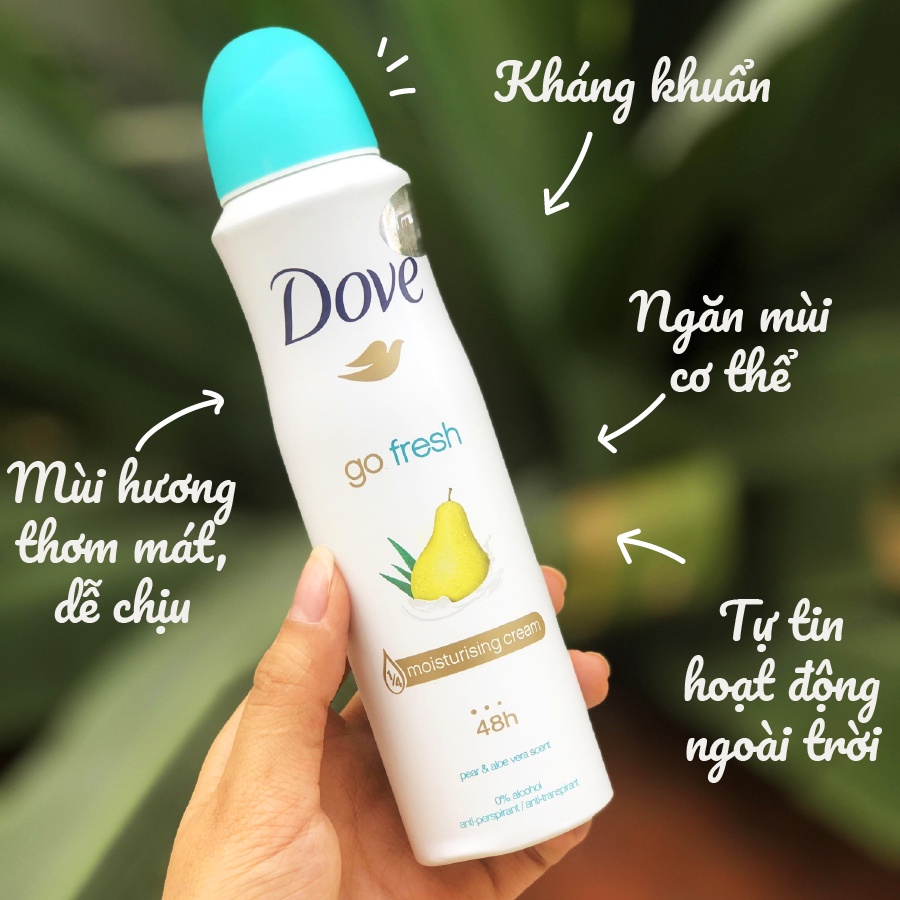 [Chuẩn Auth] Xịt ngăn mùi toàn thân Dove Moisturising 48h 150ml