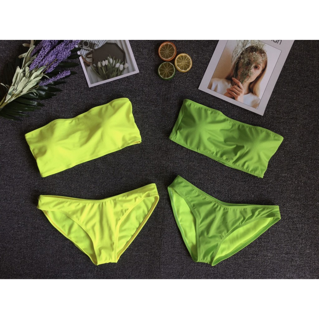 Bikini form áo ống dạ quang (2 màu)