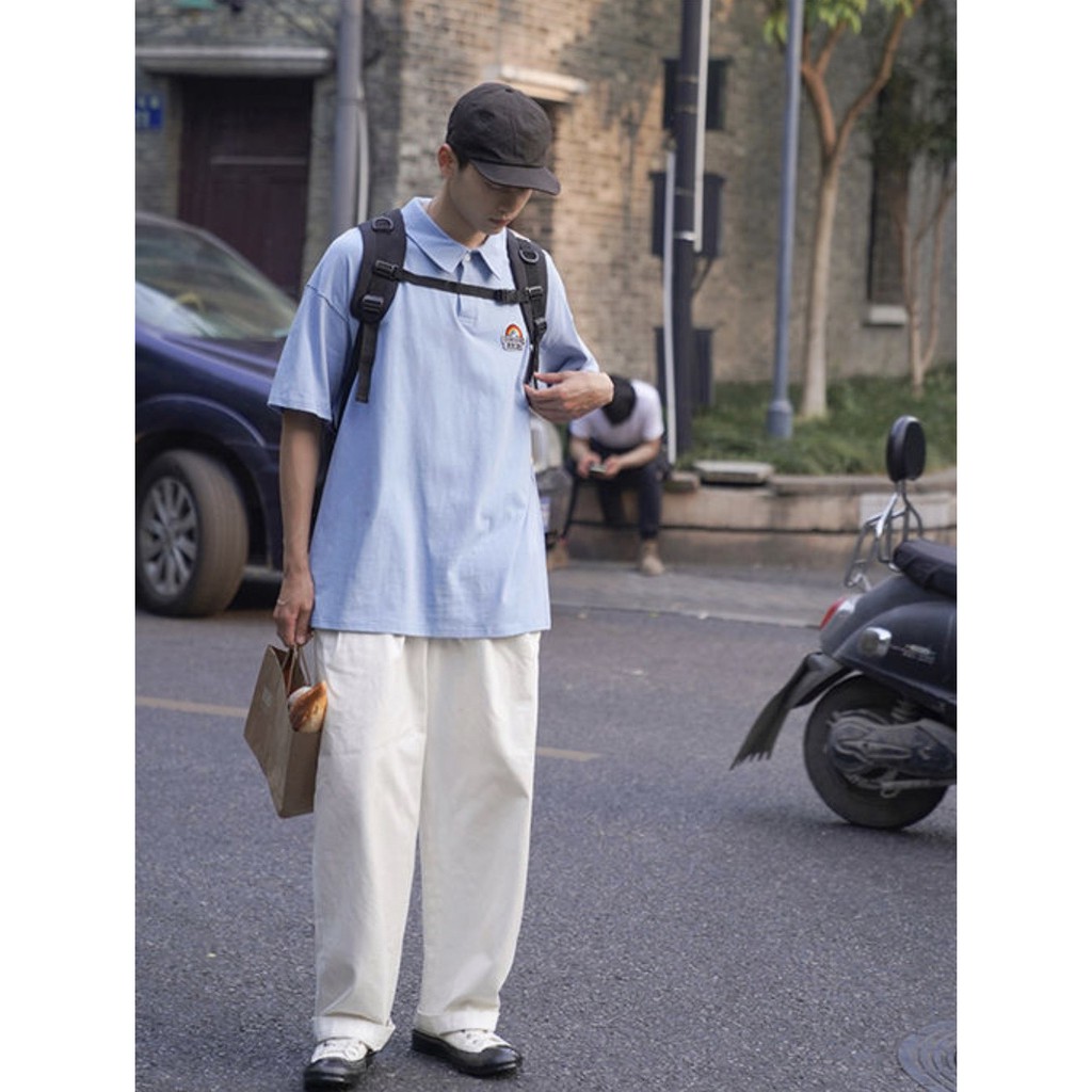 Áo Thun Polo Unisex Có Cổ Nam - TTCC55  - Chất Thun Cotton Mềm Mát - 4 Màu Siêu Đẹp - Form Rộng Tay Lỡ Oversize | BigBuy360 - bigbuy360.vn