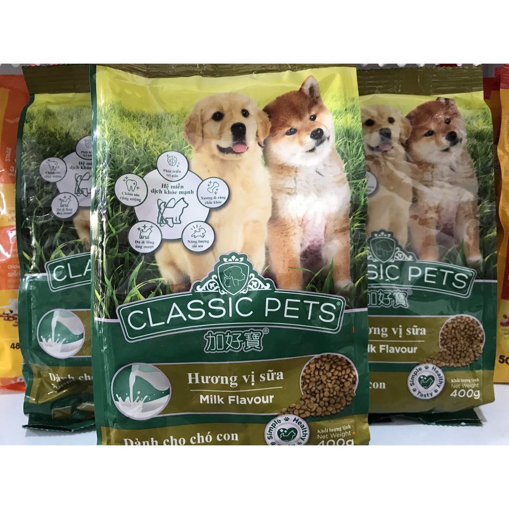 Thức Ăn Cho Chó Con Classic Pet Puppy Vị Sữa 400gr