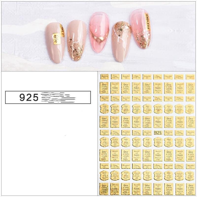 dán trang trí móng tay chân mã 925-926
