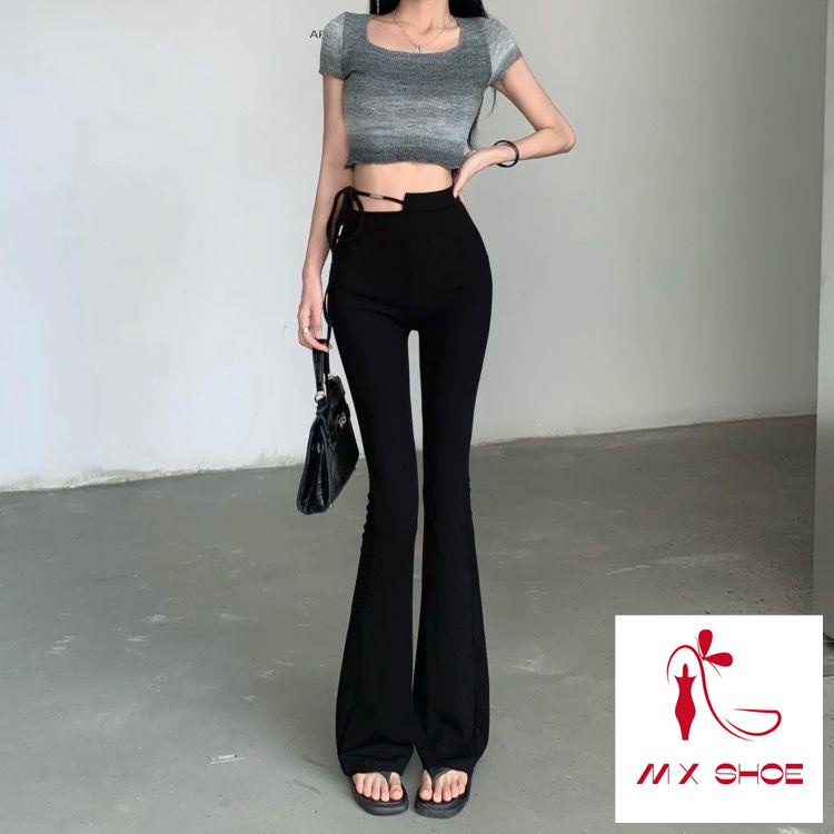 M & X  Quần Tây Ống Loe Lưng Cao Dáng Ôm Thời Trang Thu Đông Hàng Mới Dành Cho Bạn Nữ