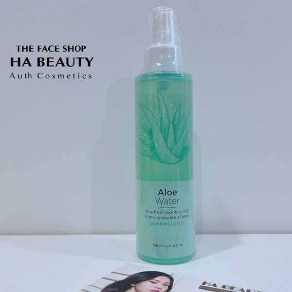 Xịt khoáng dưỡng ẩm da mặt nha đam lô hội cấp ẩm kiềm dầu Hàn Quốc The Face Shop Aloe Fresh Soothing Mist 130ml