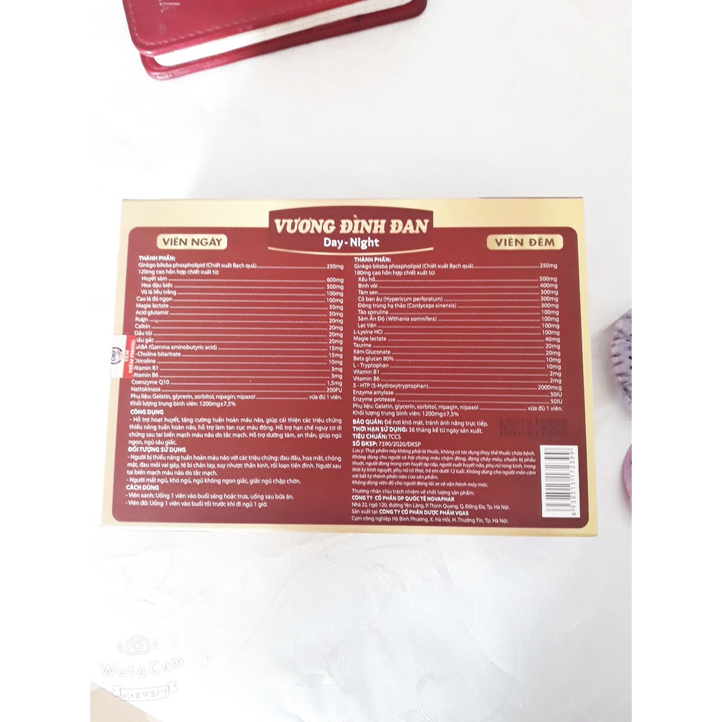 Viên uống bổ não VƯƠNG ĐÌNH ĐAN, hỗ trợ hoạt huyết, giảm đau đầu, hoa mắt, chóng mặt; giúp ngủ ngon, ngủ sâu giấc