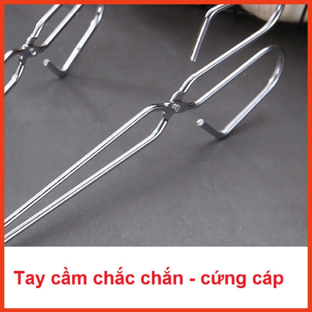 Kẹp gắp than: Tay cầm dài, không nóng tay, gắp chắc chắn