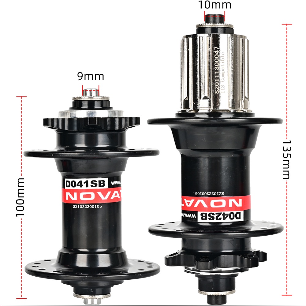 Vòng Bi Bánh Xe Trước/Sau 28 32 36 Lỗ 8/9/10/11/12 Tốc Độ Cho Xe Đạp Novatec D041SB