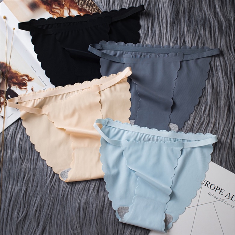Quần lót nữ su đúc thun lạnh không đường may,dây hong trẻ trung, thoải mái, thoáng mát (MS 03051) Anna Shop
