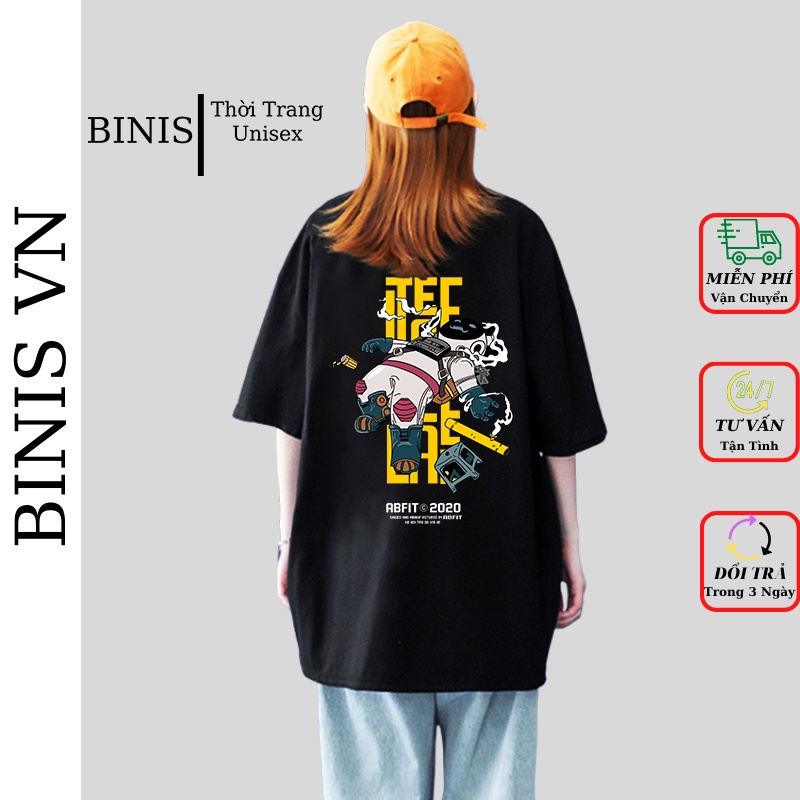 Áo Thun Tay Lỡ Unisex Form Rộng Nam Nữ Chất Vải Cotton Áo Phông Tay Lỡ Cổ Tròn Phong Cách Ulzzang BINIS | BigBuy360 - bigbuy360.vn