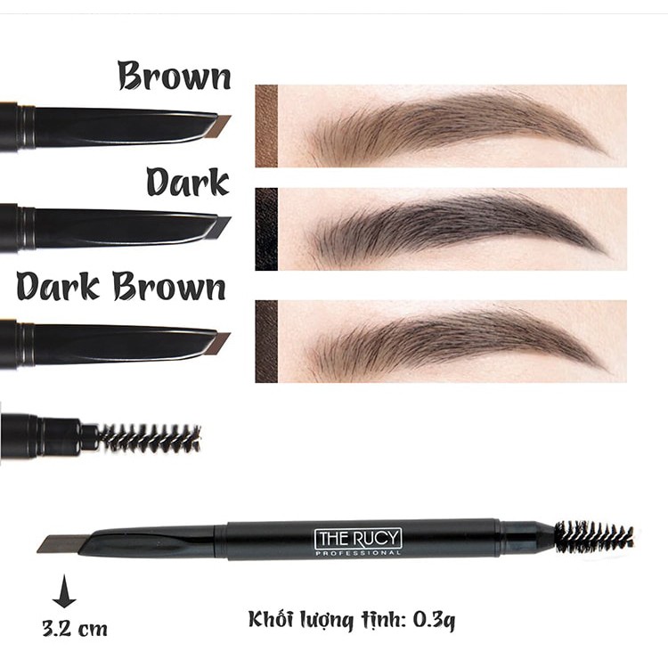 Chì kẻ chân mày The Rucy Auto Eyebrow Pencil 0.3g | BigBuy360 - bigbuy360.vn