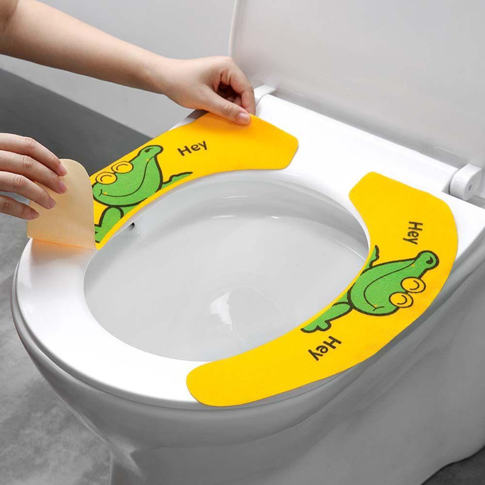 Tấm Lót Bồn Cầu Họa Tiết Hoạt Hình Có Thể Tái Sử Dụng Tiện Lợi