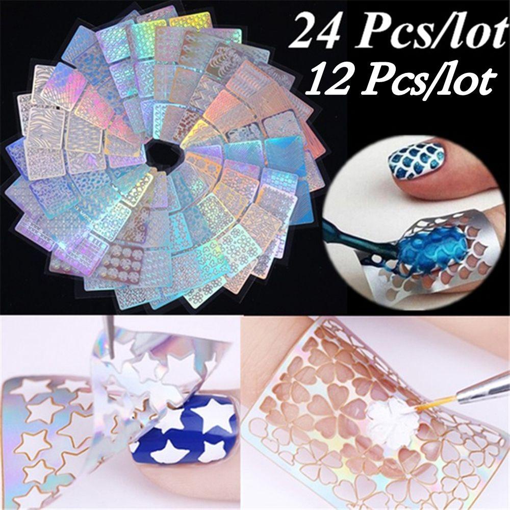 Set 6 / 12 / 24 Sticker Dán Móng Nghệ Thuật
