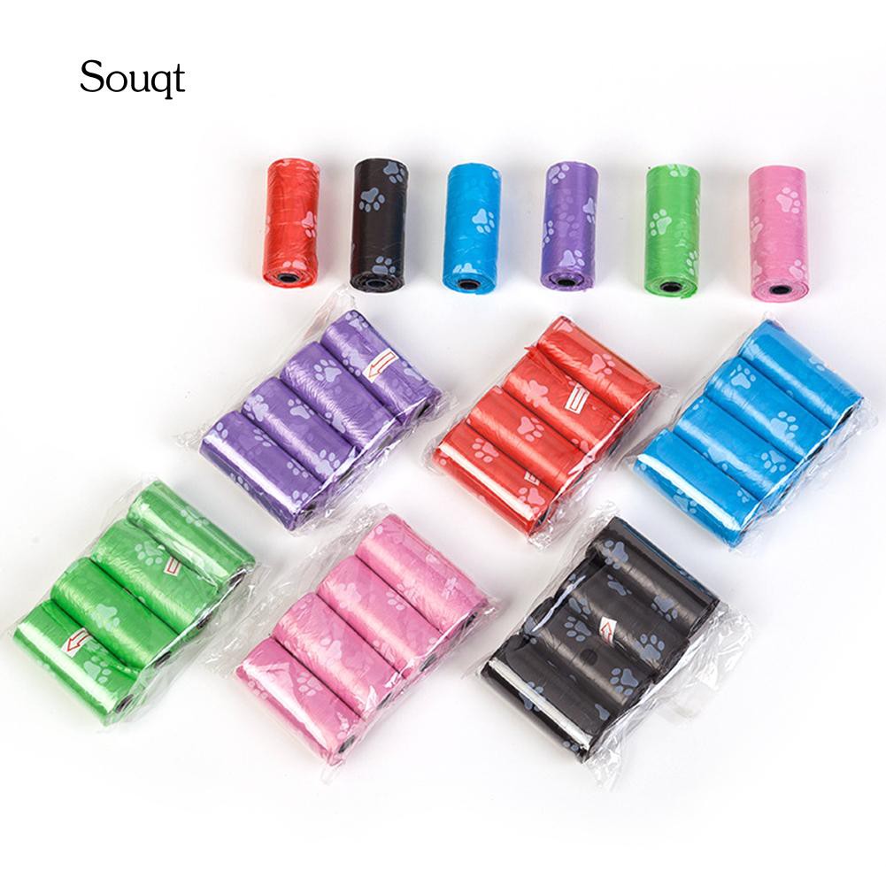 Set 2 / 30 Túi Đựng Chất Thải Hình Dấu Chân Cho Thú Cưng