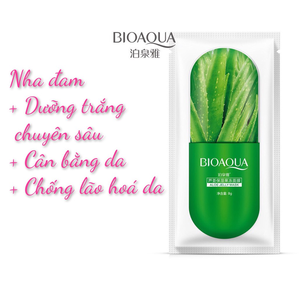 Mặt nạ ngủ cấp ẩm dưỡng trắng da thạch collagen BIOAQUA nội địa Trung