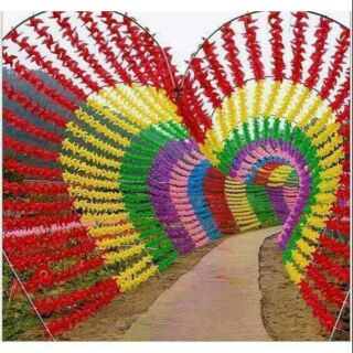 Chong chóng nhựa 100 cái 25cm có kèm dây treo