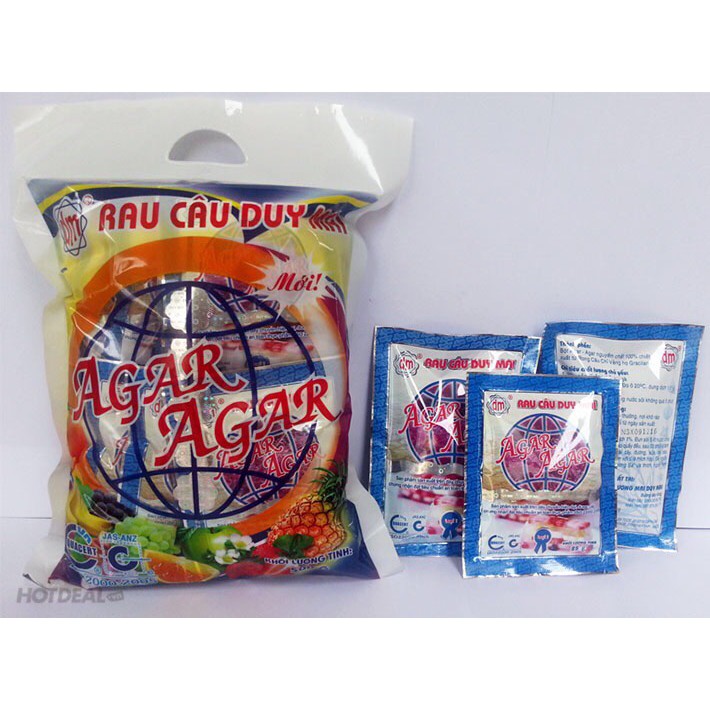 Bột thạch rau câu giòn agar 50g/gói