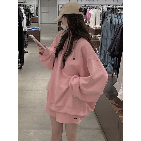 SET ÁO SWEATER CỔ TRÒN + SHORT HAI MÀU