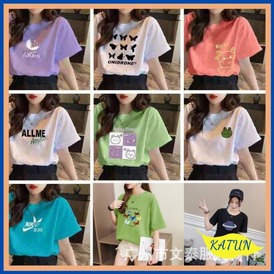 Áo Phông Nữ Áo Hàng QC Xả Kho Mẫu Lộn Xộn Giao Màu Ngẫu Nhiên [Unisex Form Thụng Nữ Giá Rẻ giao mẫu ngẫu Nhiên