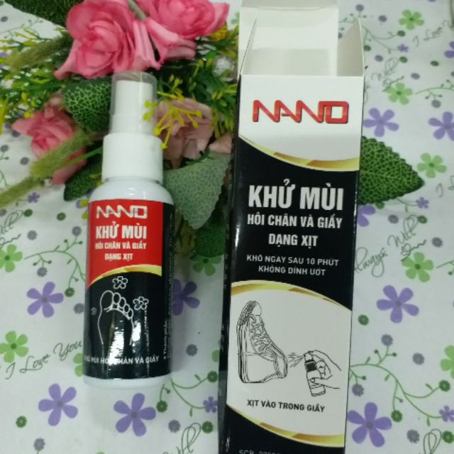 Xịt khử mùi hôi chân và giầy nano