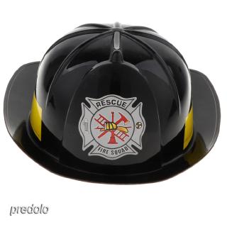 Dress Up Toy Fireman Role Play Tools Plastic Safety Hat Helmet for Kid Black