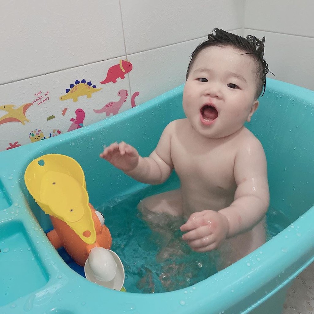 Bồn tắm cao cấp cho bé từ 8 tháng ~ 6 tuổi kích thước lớn chất liệu an toàn nhập khẩu Budsia HQ