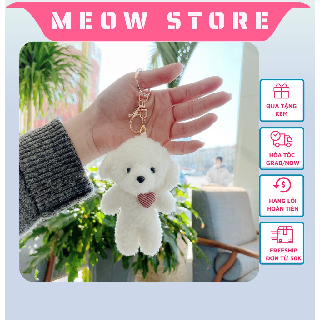 Móc khóa gấu bông treo balo cute dễ thương giá rẻ MEOW STORE MK05