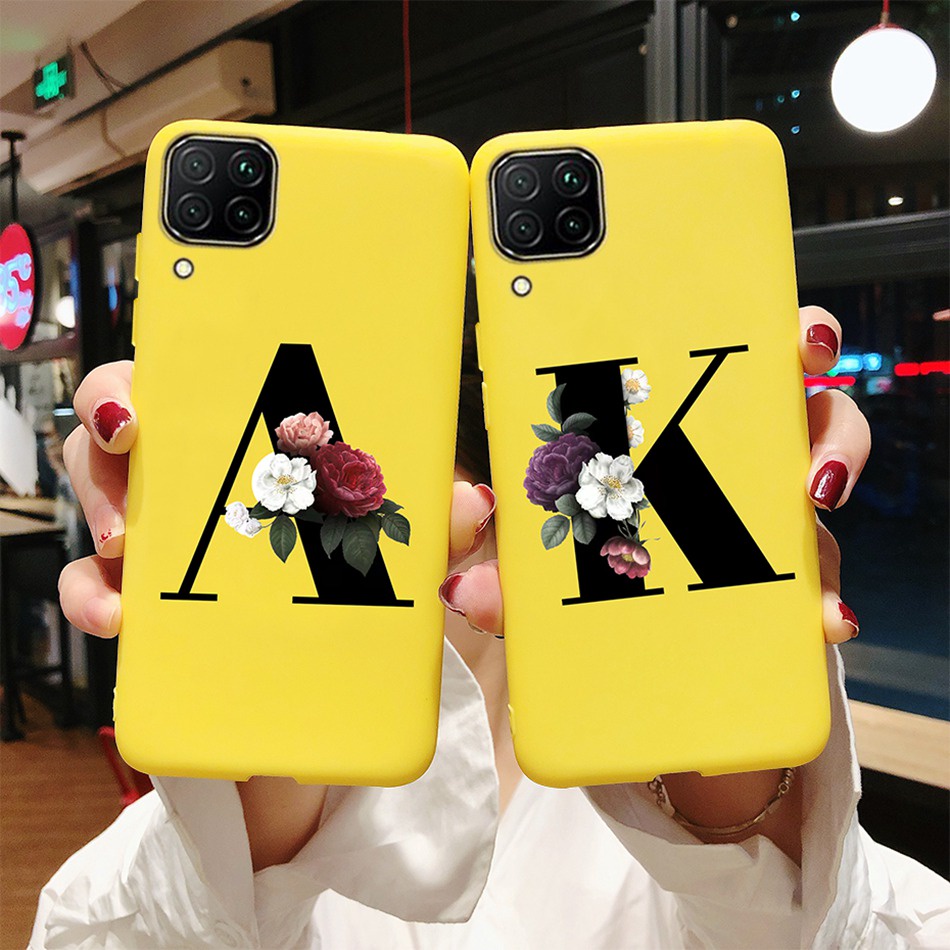 Ốp Điện Thoại Silicon Mềm Hình Hoa Và Chữ Cho Samsung Galaxy A12 M12 F12 Samsung A12 SM-A215F/DS