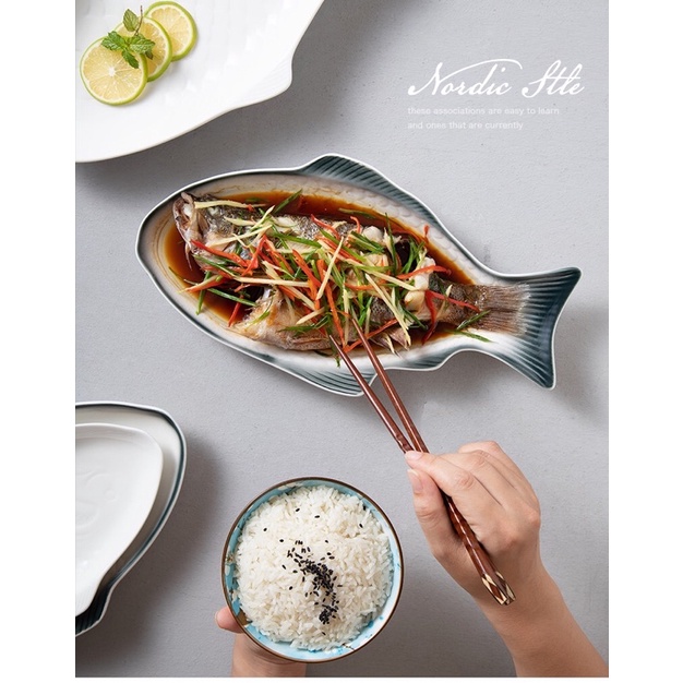 Set đĩa hình con cá phong cách nhật bản