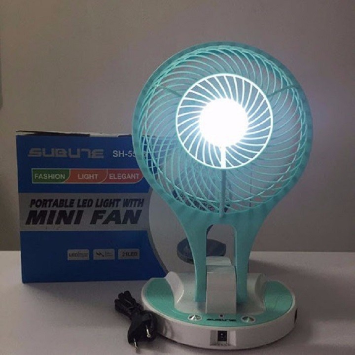 Quạt tích điện có đèn soi sáng MiniFan Pin sử dụng 2-4h