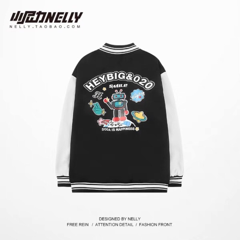 Áo khoác nelly tay da chất dày dặn sale (có sẵn) chữ a