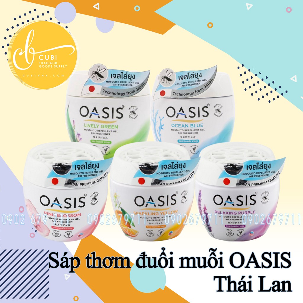 Sáp Thơm Phòng, Đuổi Muỗi OASIS Mosquito Repellent Thái Lan - 180gr