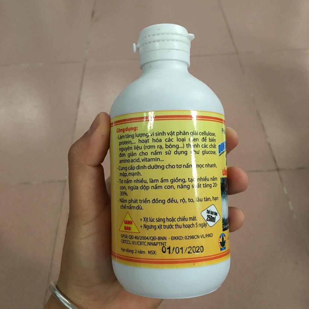 Dung dịch dưỡng nấm rơm cao cấp 7.5.6 8 Nha - Kích thích tơ nấm, làm ấm giồng