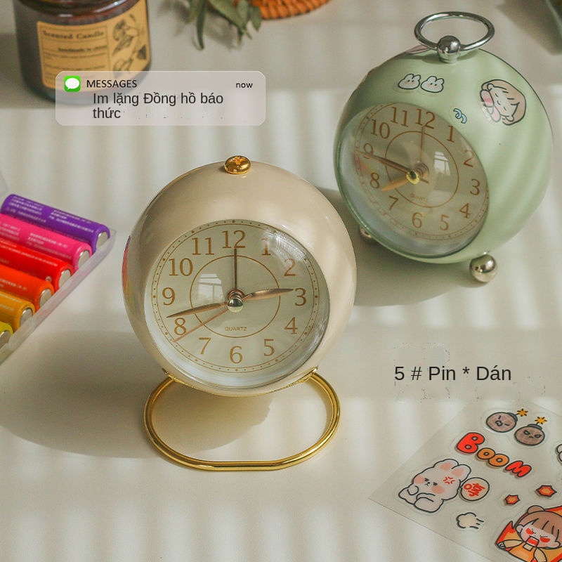 ℡☏ↂĐơn giản trong gió đồng hồ báo thức học sinh mạng lưới người nổi tiếng câm sáng dạ quang học sinh trung học cơ sở cô