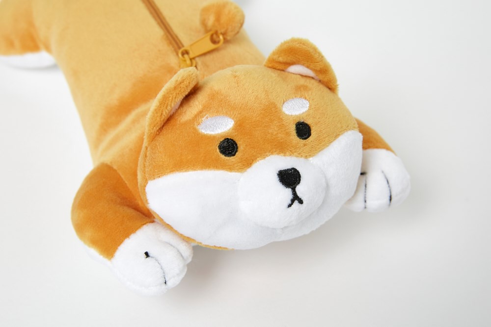 Túi Đựng Bút ARTBOX Hàn Quốc Hình Cún Shiba Màu Nâu