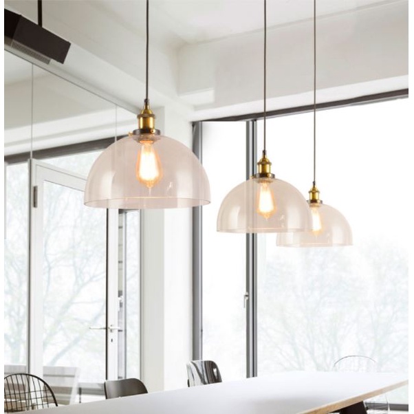 Đèn thả MONSKY HEBEL hiện đại chao thủy tinh trang trí phòng ăn, quán cafe [ẢNH THẬT 100%].