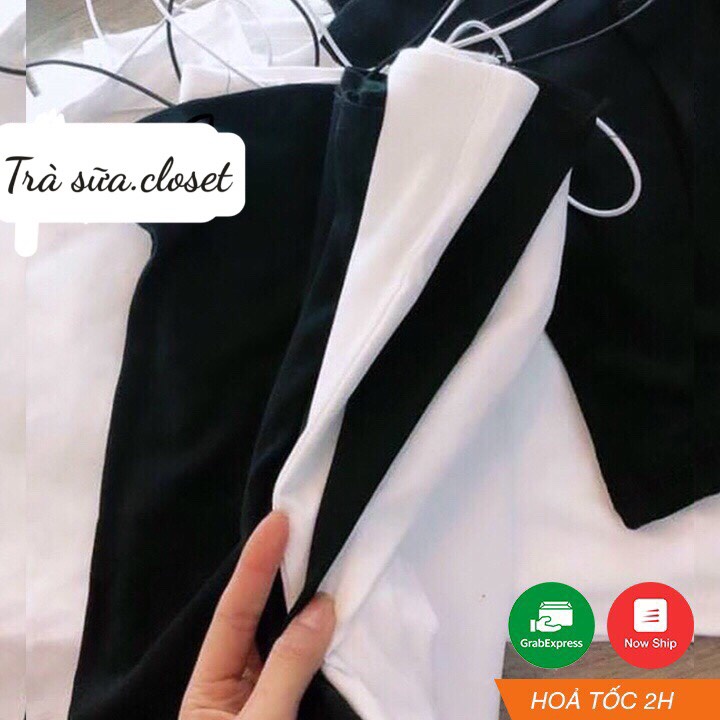 Áo 2 dây nữ -Áo Bún trơn đen trắng đẹp không đệm Trà Sữa Closet,chất cotton co giãn tốt,  trẻ trung, năng động TSA36