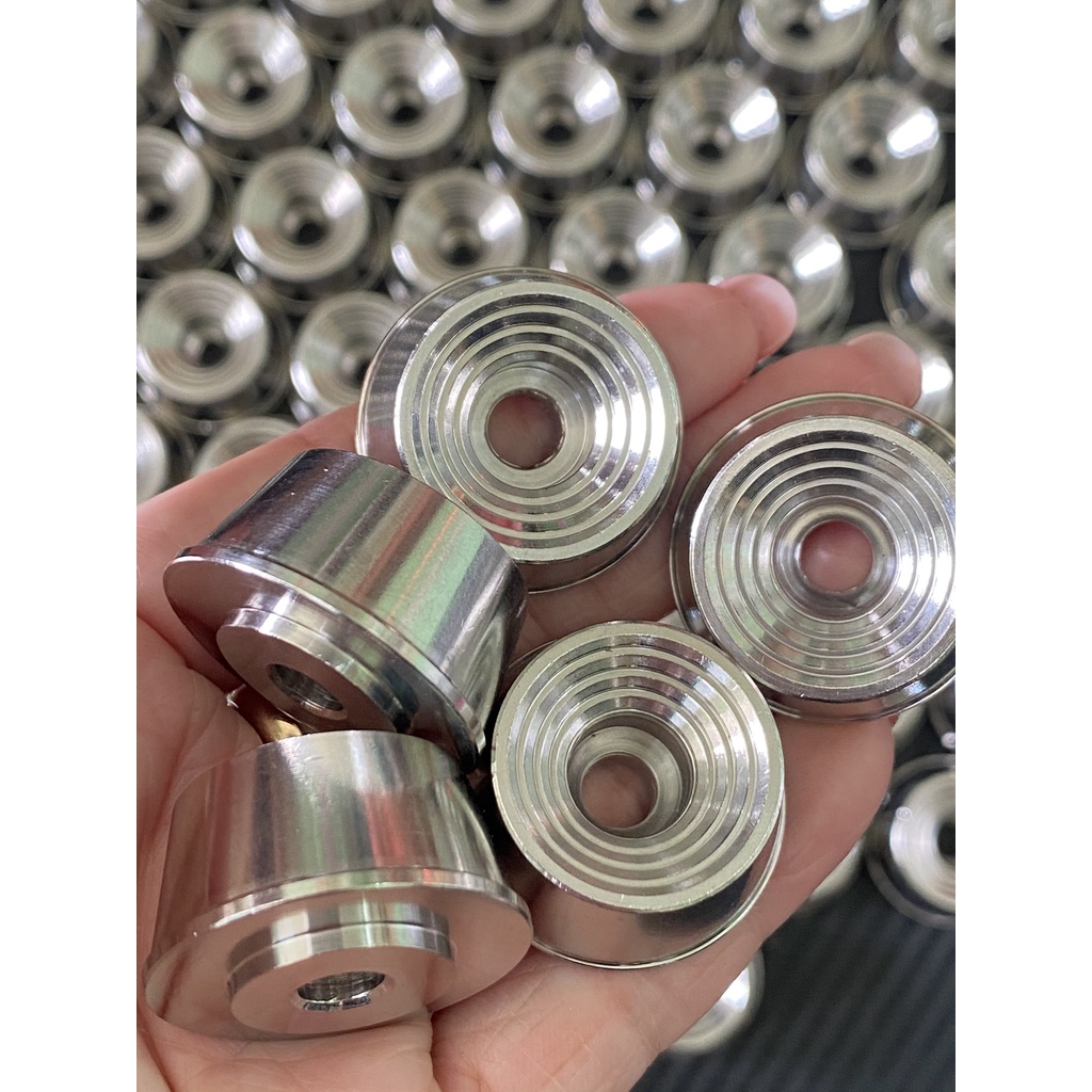 [HÌNH THẬT] Gù tay lái mẫu thái Inox 304 kèm ốc TITAN GR5 (bao gồm phụ kiện)