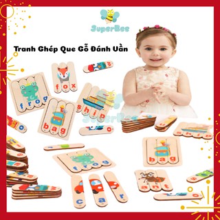 Đồ Chơi Tranh Ghép Que Gỗ Superbee Thanh Câu Đố Que Kem Phát Triển Tư Duy Và Nhận Thức Giáo Dục Cho Bé