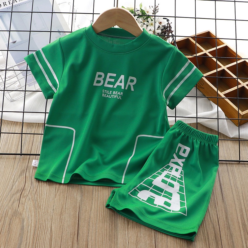 Set Đồ Thể Thao Gồm Áo Thun Tay Ngắn Và Quần Ngắn Thời Trang Mùa Hè Cho Bé Trai Và Gái
