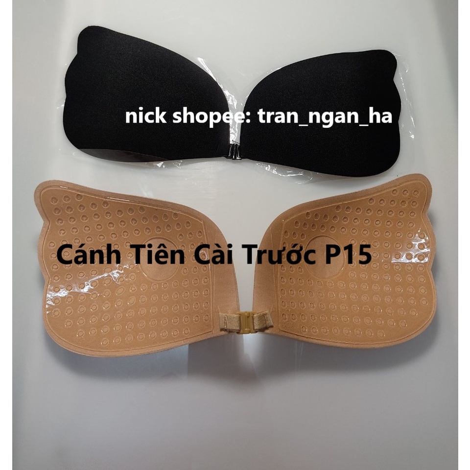 Áo dán ngực silicon cài trước đệm mỏng hình xoài, miếng dán ngực cánh tiên