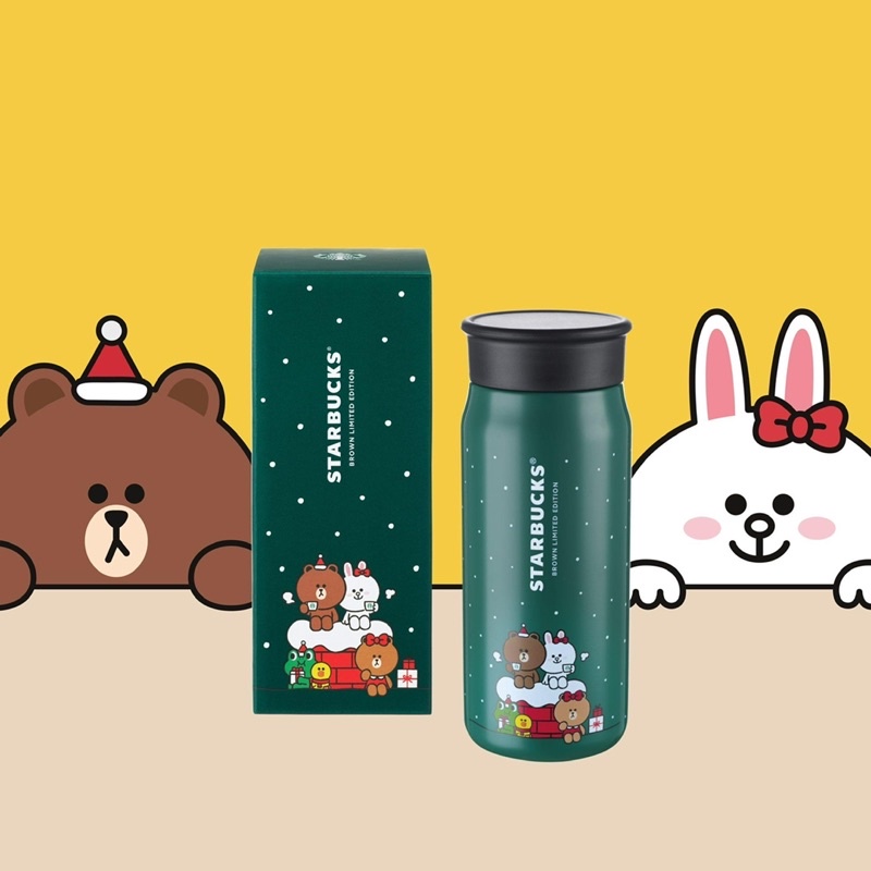 Bình giữ nhiệt Starbucks Line Friends Brown Bear 12Oz (355ml)
