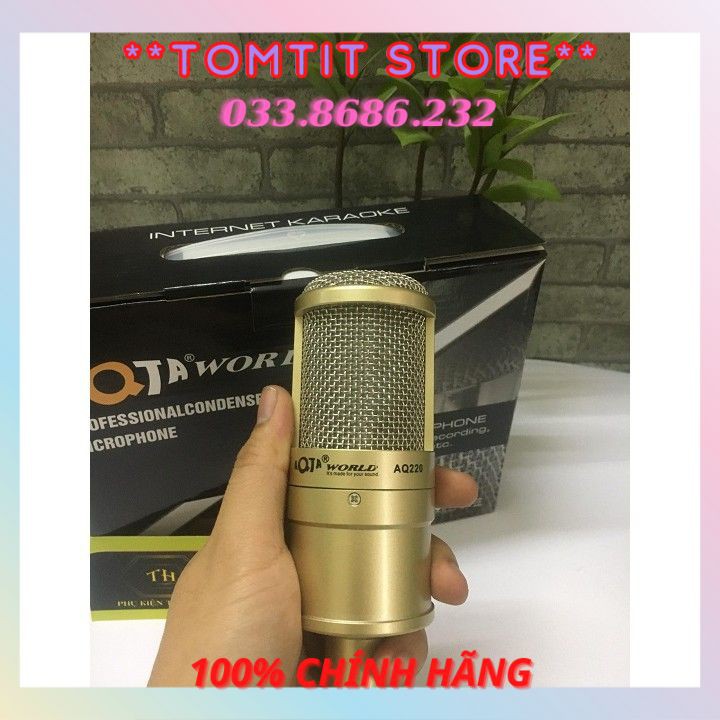 Micro Thu Âm AQTA AQ 220 - Micro Hát Karaoke - Livestream Cao Cấp Chính Hãng