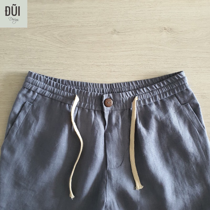 Quần đũi nam cạp chun short ghi