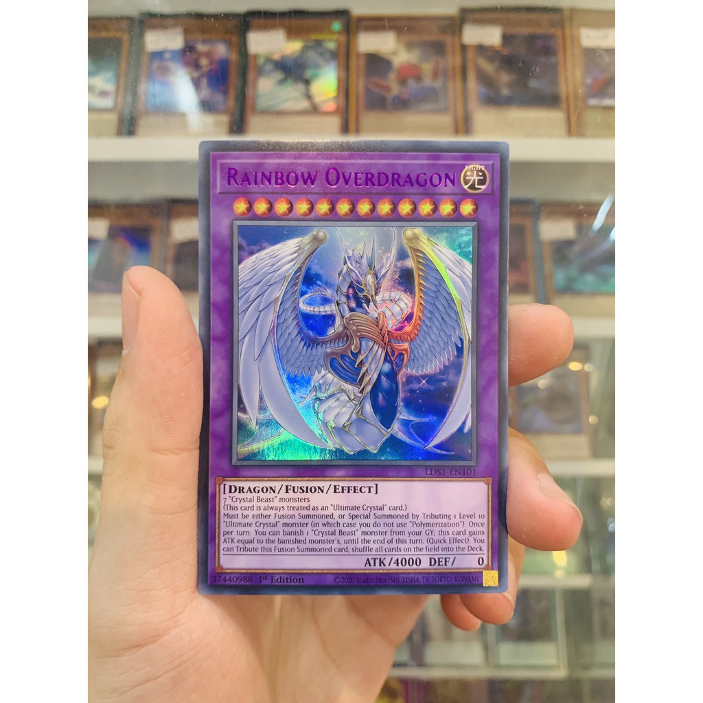 Thẻ Bài Lẻ YugiOh! Mã LDS1-EN101 - Rainbow Overdragon - Ultra Rare (Purple) - 1st Edition