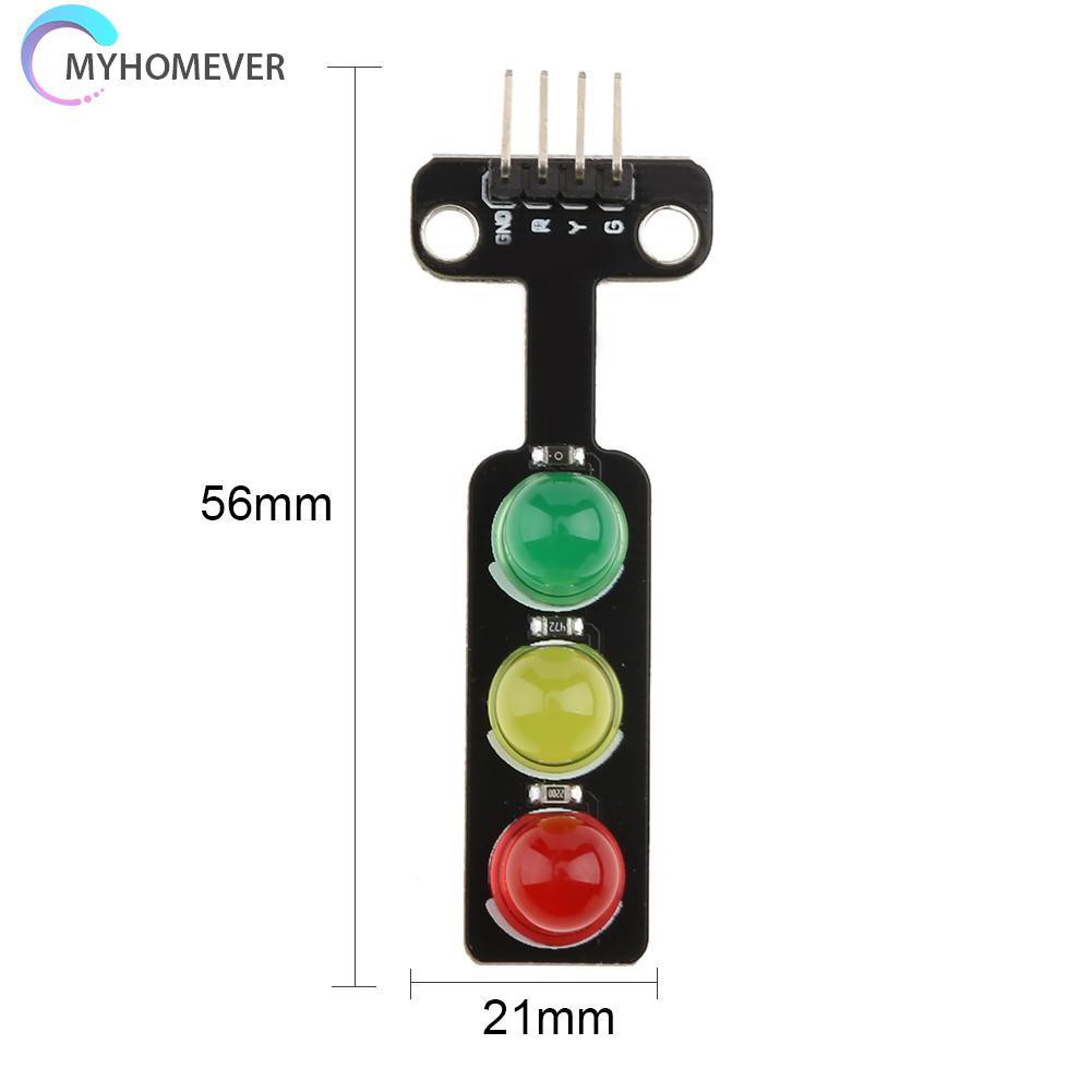 myhomever 5V Mini Traffic Light Red Yellow Green 5mm LED Display Module for Arduino