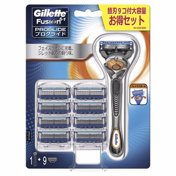 Bộ dao cạo râu và 9 lưỡi dao cạo Râu Gillette Fusion Proglide 5+1