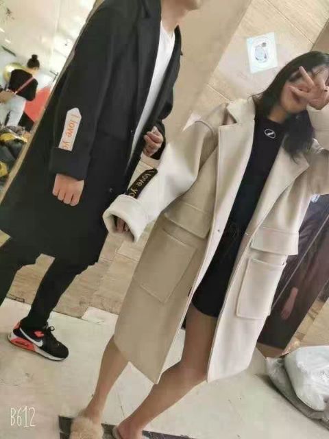 ÁO DẠ NAM NỮ DÁNG DÀI I LUV U ULZZANG HÀN QUỐC CHẤT ĐẸP