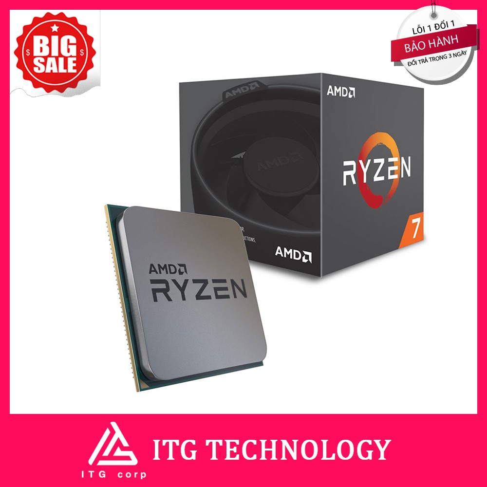 CPU AMD Ryzen 7 2700 (3.2GHz turbo up to 4.1GHz, 8 nhân 16 luồng, 16MB Cache, 65W) | BigBuy360 - bigbuy360.vn