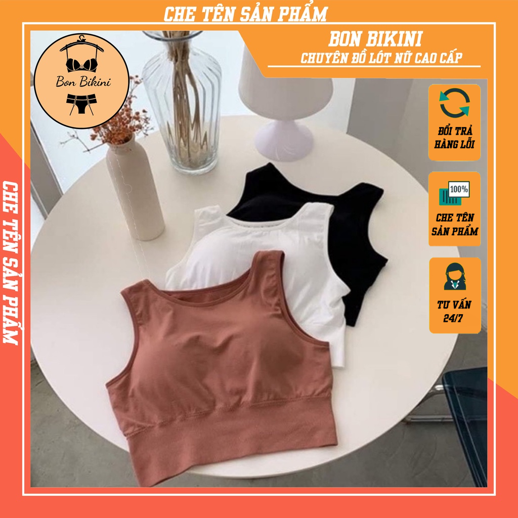 Áo croptop 3 lỗ bra cotton siêu đẹp mẫu mới 2022