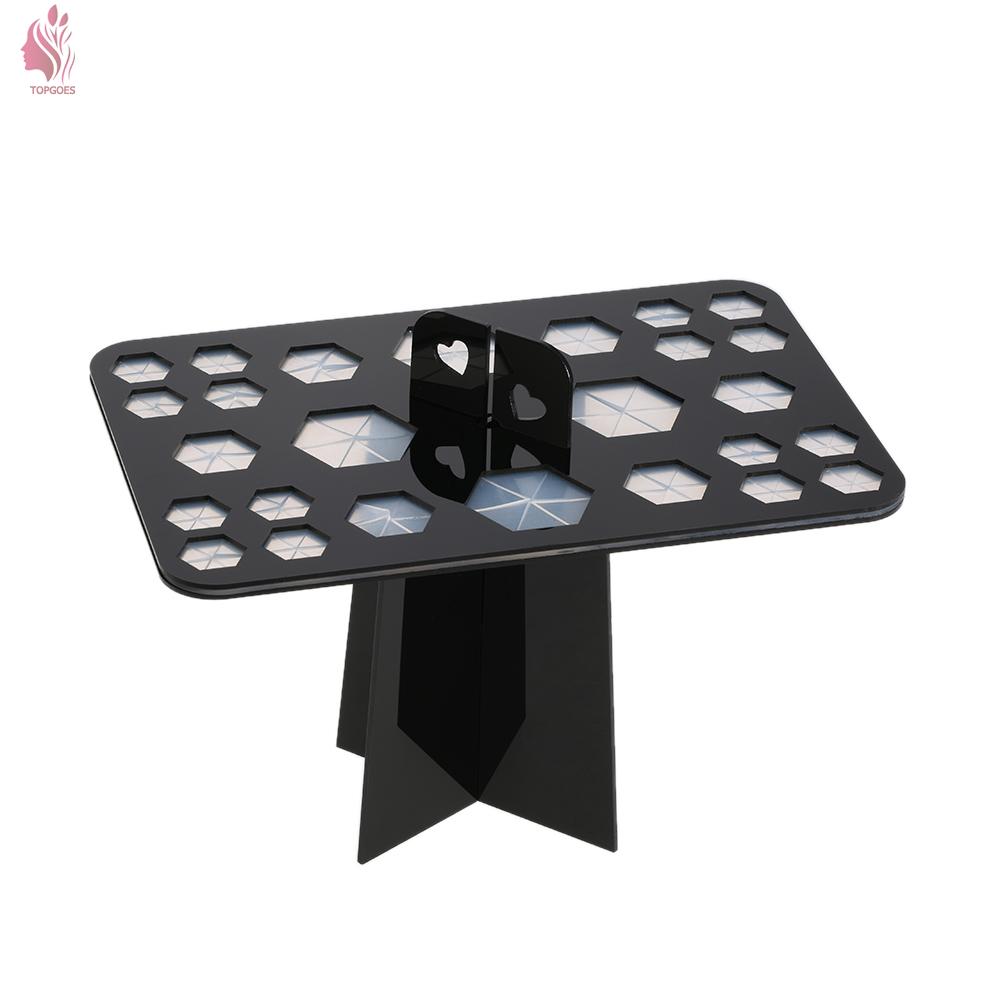 [TGHB]Makeup Brush Tower Tree Air Drying Brush Holder 26 Hole Cosmetic Brush Drying Rack Brush Organizer Stand Black